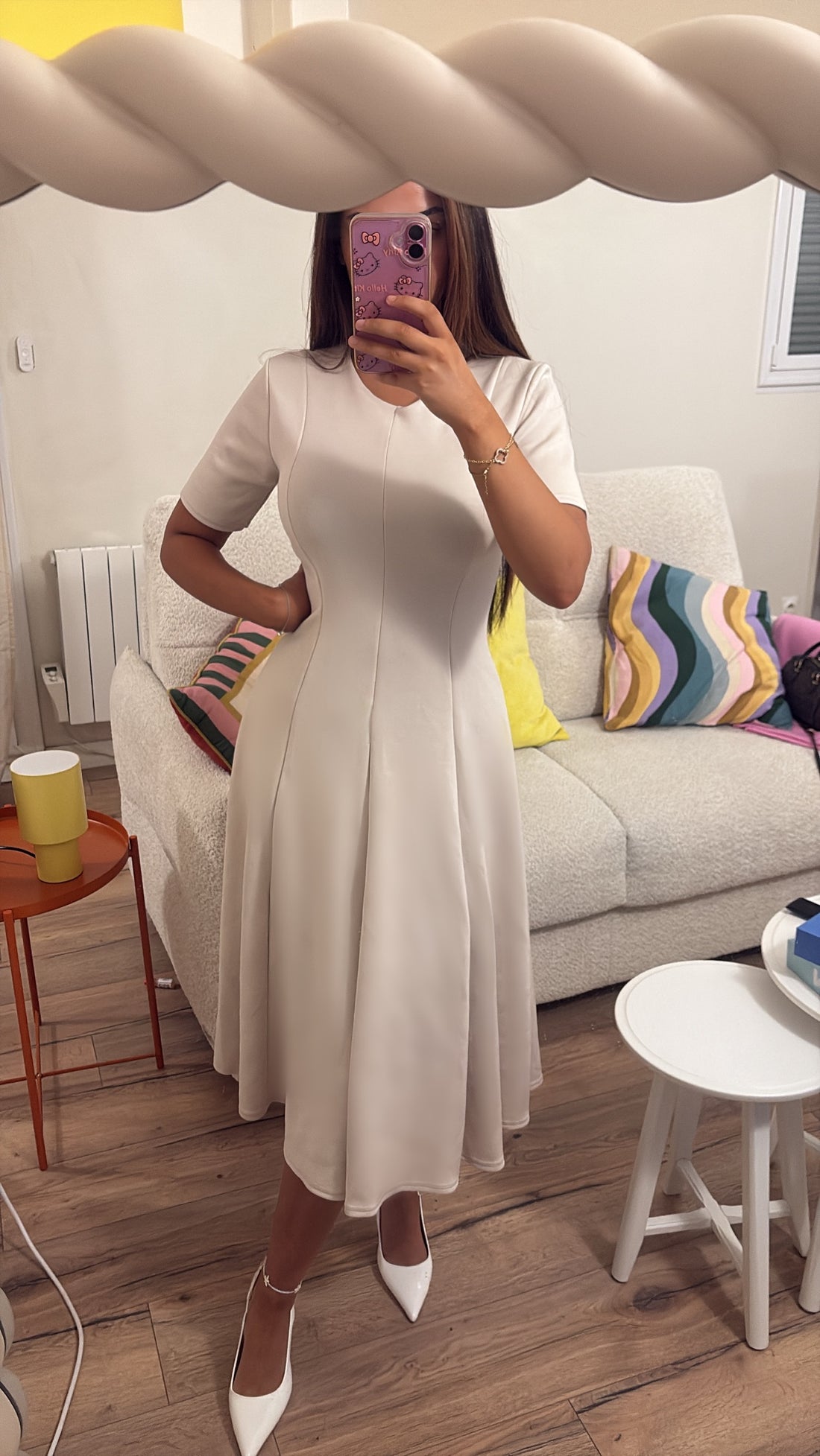 Robe princesse Beige